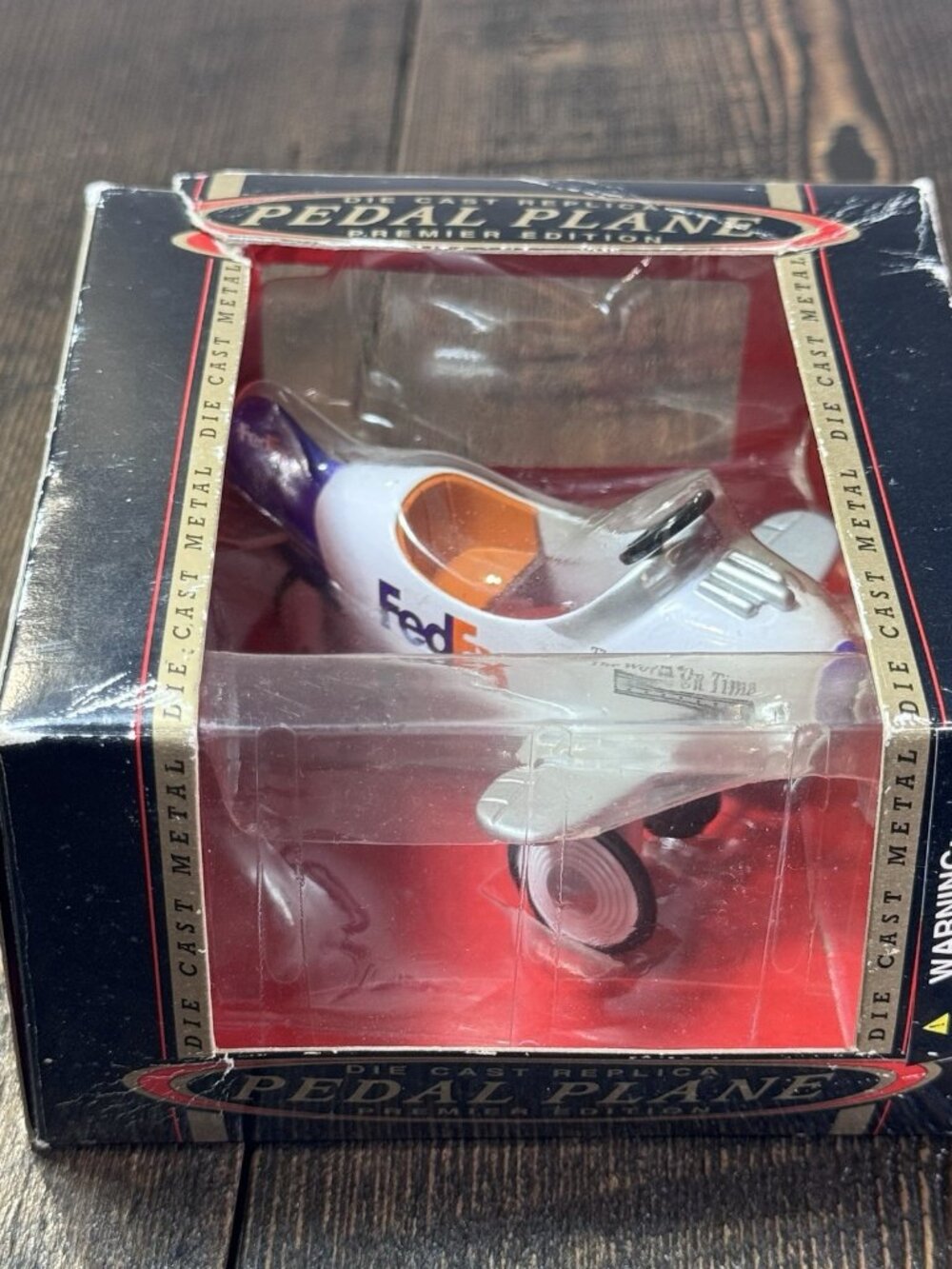 4” FEDEX Die cast metal collectible toy pedal‎ plane airplane airline